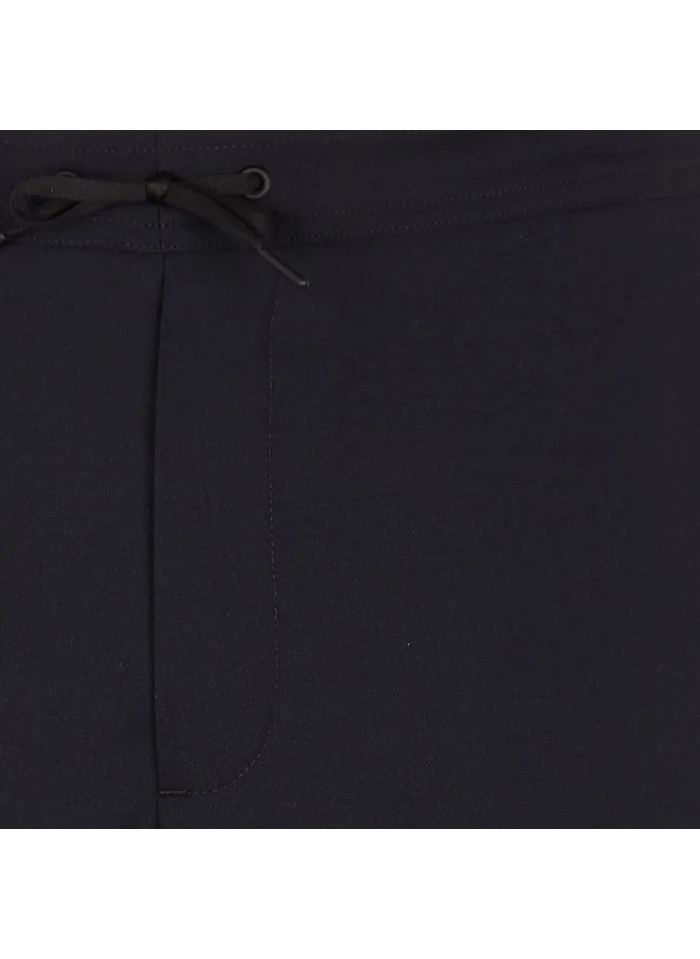 Sandro Slim-fit Broek Van Wol En Flanel Met Elastische Taille | Blauw 3 Sandro Slim-fit Broek Van Wol En Flanel Met Elastische Taille | Blauw - Afbeelding 2