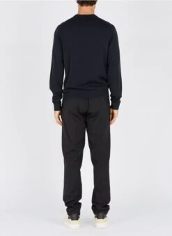 Sandro Slim-fit Broek Van Wol En Flanel Met Elastische Taille | Zwart 40 Sandro Slim-fit Broek Van Wol En Flanel Met Elastische Taille | Zwart -Havaianas Shop 2279058