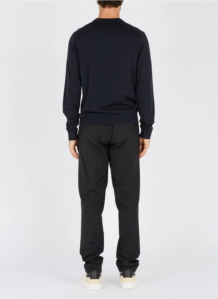 Sandro Slim-fit Broek Van Wol En Flanel Met Elastische Taille | Zwart 21 Sandro Slim-fit Broek Van Wol En Flanel Met Elastische Taille | Zwart - Afbeelding 19