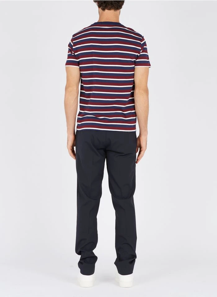 Sandro Slim-fit Broek Van Wol En Flanel Met Elastische Taille | Blauw 7 Sandro Slim-fit Broek Van Wol En Flanel Met Elastische Taille | Blauw - Afbeelding 6