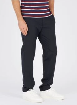 Sandro Slim-fit Broek Van Wol En Flanel Met Elastische Taille | Blauw 17 Sandro Slim-fit Broek Van Wol En Flanel Met Elastische Taille | Blauw -Havaianas Shop 2279119