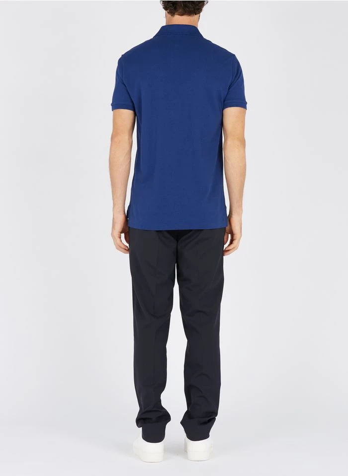 Sandro Slim-fit Broek Van Wol En Flanel Met Elastische Taille | Blauw 9 Sandro Slim-fit Broek Van Wol En Flanel Met Elastische Taille | Blauw - Afbeelding 8