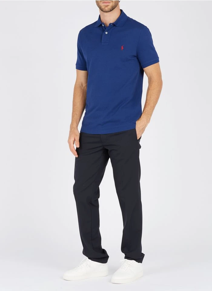 Sandro Slim-fit Broek Van Wol En Flanel Met Elastische Taille | Blauw 8 Sandro Slim-fit Broek Van Wol En Flanel Met Elastische Taille | Blauw - Afbeelding 7