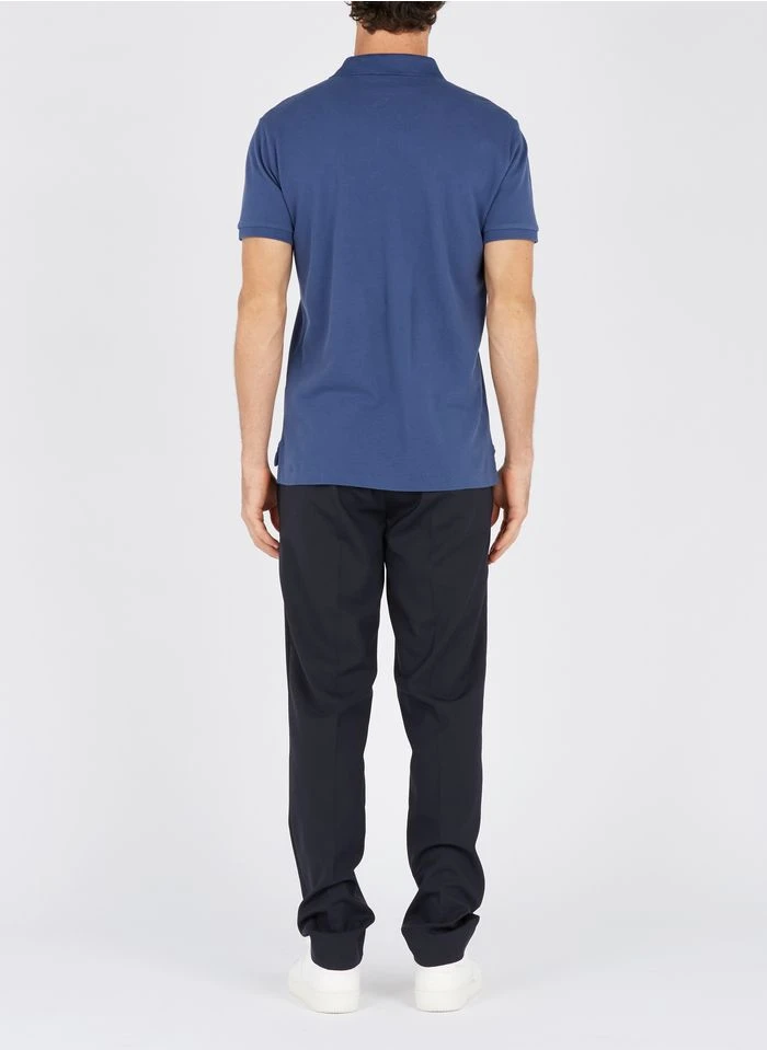 Sandro Slim-fit Broek Van Wol En Flanel Met Elastische Taille | Blauw 11 Sandro Slim-fit Broek Van Wol En Flanel Met Elastische Taille | Blauw - Afbeelding 10