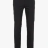 Sandro Slim-fit Broek Van Wol En Flanel Met Elastische Taille | Zwart -Havaianas Shop 2279330