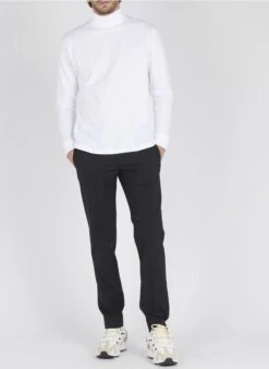 Sandro Slim-fit Broek Van Wol En Flanel Met Elastische Taille | Zwart 30 Sandro Slim-fit Broek Van Wol En Flanel Met Elastische Taille | Zwart -Havaianas Shop 2318490