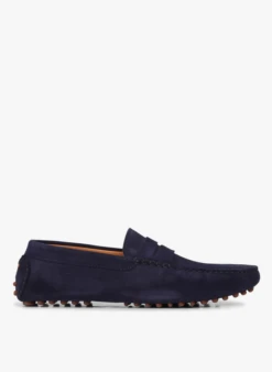 Lewis - Leren Loafers | Blauw