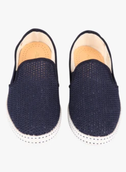 Rivieras Stoffen Instappers Met Ajourmotiefje | Blauw -Havaianas Shop 3055346