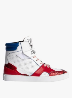 Zadig & Voltaire ZV1747+ - Hoge, Leren Sneakers | Blauw