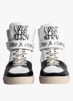 Zadig & Voltaire ZV1747+ - Hoge, Leren Sneakers | Blauw -Havaianas Shop 3379382