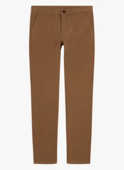 Slim-fit, Katoenen Chino | Bruin