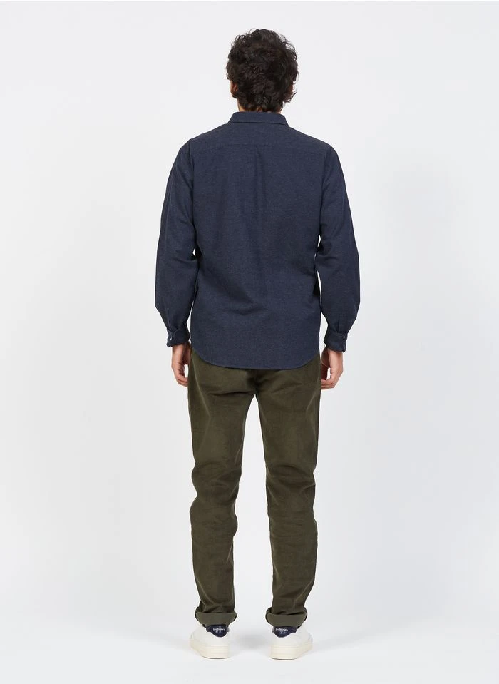 TRAVIS - Lage, Leren Sneakers | Blauw 8 TRAVIS - Lage, Leren Sneakers | Blauw - Afbeelding 6