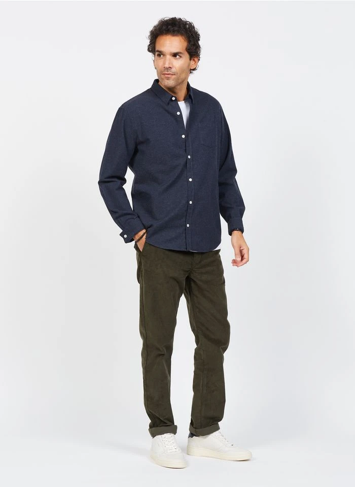 TRAVIS - Lage, Leren Sneakers | Blauw 7 TRAVIS - Lage, Leren Sneakers | Blauw - Afbeelding 5