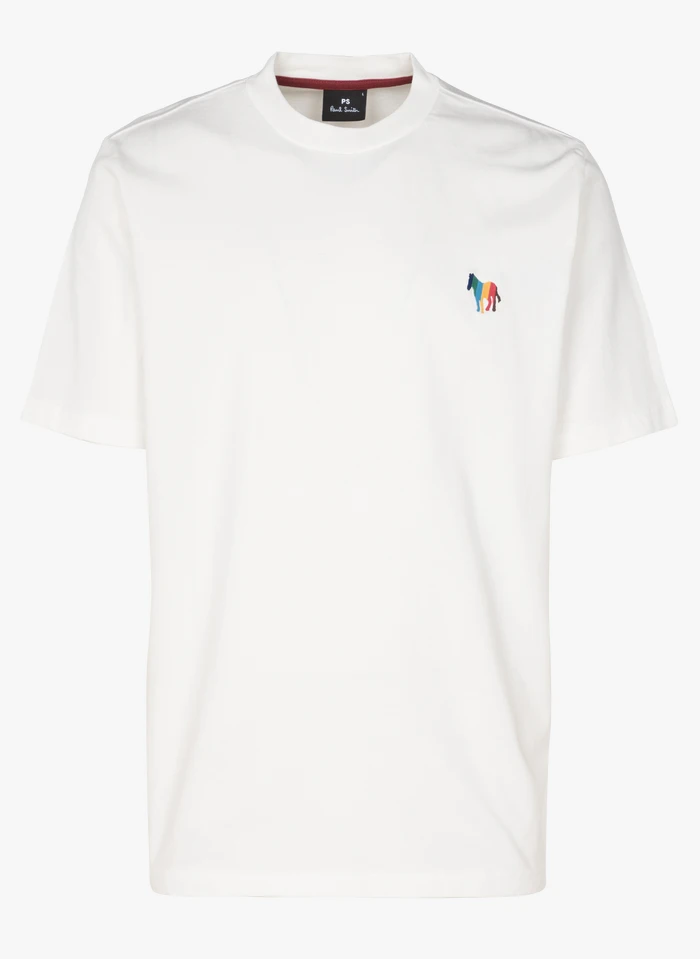PAUL SMITH T-shirt Van Biokatoen Met Geborduurd Logo | Wit 3 PAUL SMITH T-shirt Van Biokatoen Met Geborduurd Logo | Wit