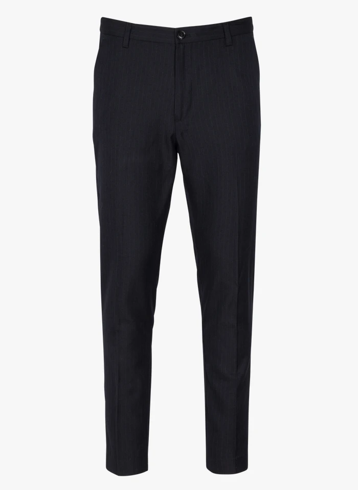 Samsoe Samsoe Silas - Rechte Broek Met Smal Streepje | Gestreepte 3 Samsoe Samsoe Silas - Rechte Broek Met Smal Streepje | Gestreepte