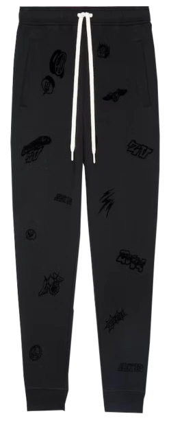 Zadig & Voltaire CAPRI - Katoenen Joggingbroek Met Print | Zwart