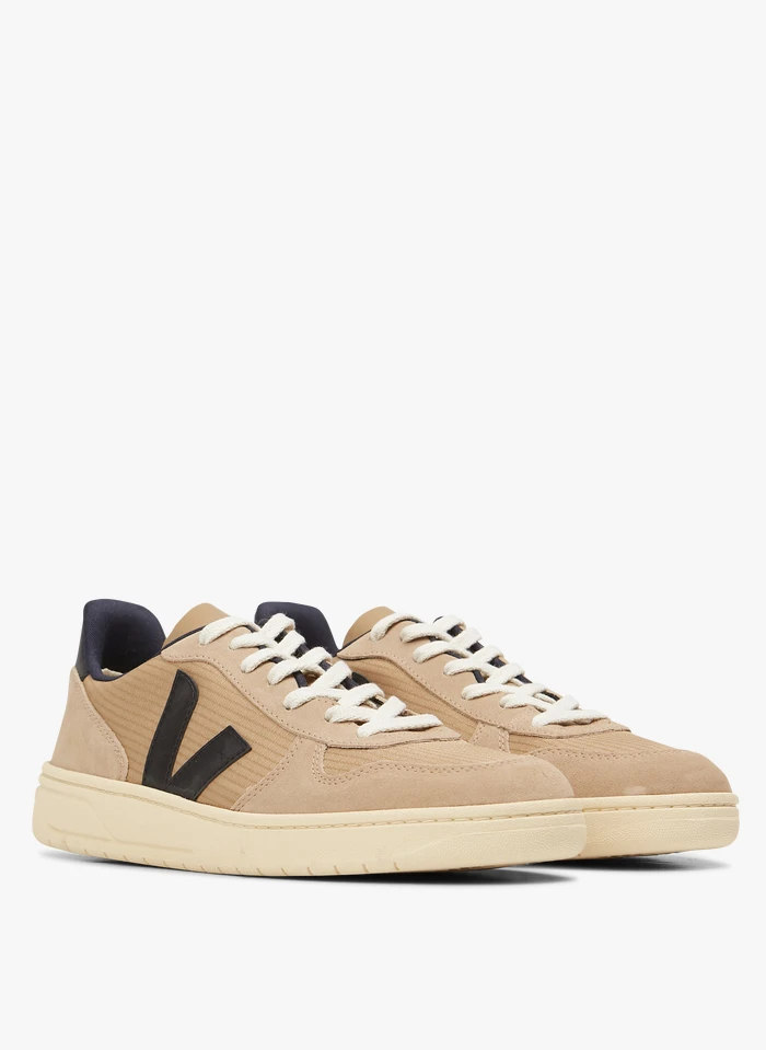 Veja V-10 RIPSTOP - Lage Sneakers Met Ronde Neus | Zwart 4 Veja V-10 RIPSTOP - Lage Sneakers Met Ronde Neus | Zwart - Afbeelding 2