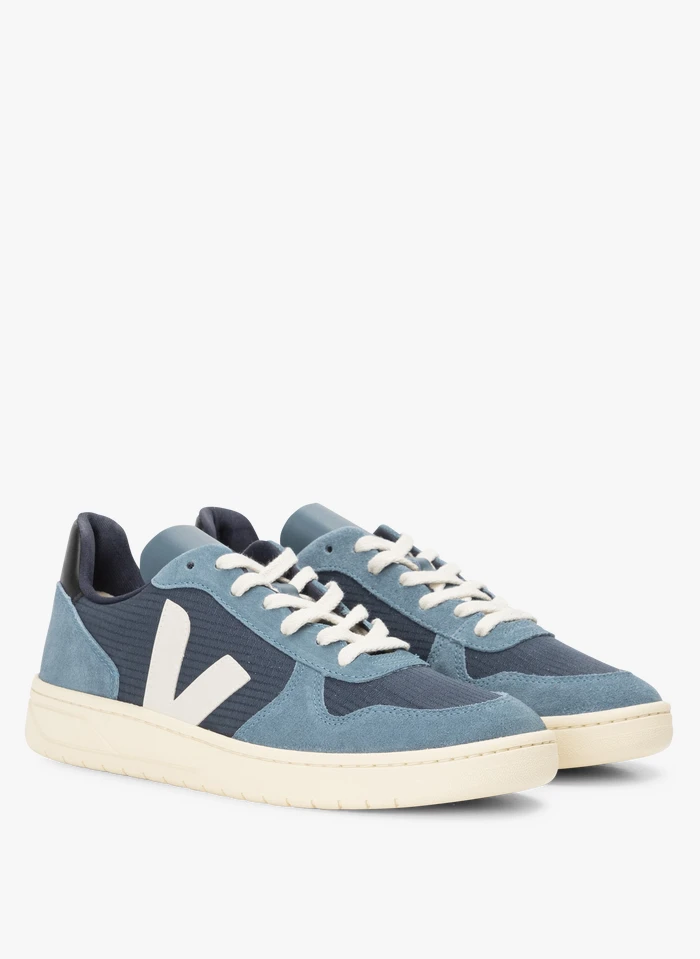 Veja V-10 RIPSTOP - Lage Sneakers Met Ronde Neus | Blauw 4 Veja V-10 RIPSTOP - Lage Sneakers Met Ronde Neus | Blauw - Afbeelding 2