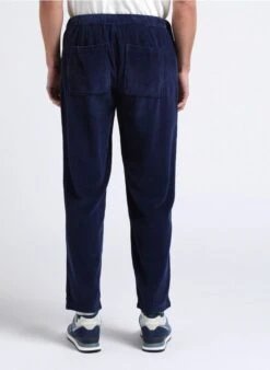 American Vintage PADOW - Katoenen Geribde Broek | Blauw -Havaianas Shop 4016739