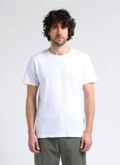 Selected T-shirt Van Katoenmix Met Ronde Hals | Wit -Havaianas Shop 4017008