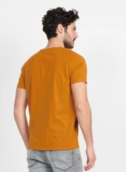 Ikks Katoenen T-shirt Met V-hals | Bruin -Havaianas Shop 4017903