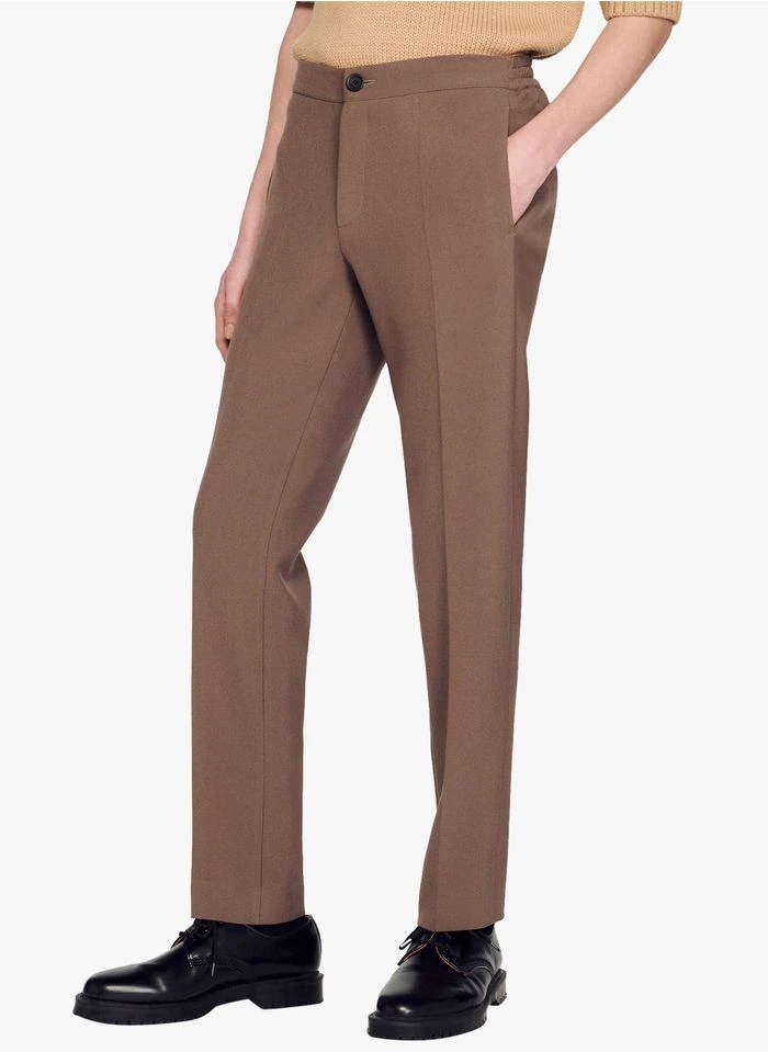 Sandro JERSEY - Rechte Broek | Beige 4 Sandro JERSEY - Rechte Broek | Beige - Afbeelding 2