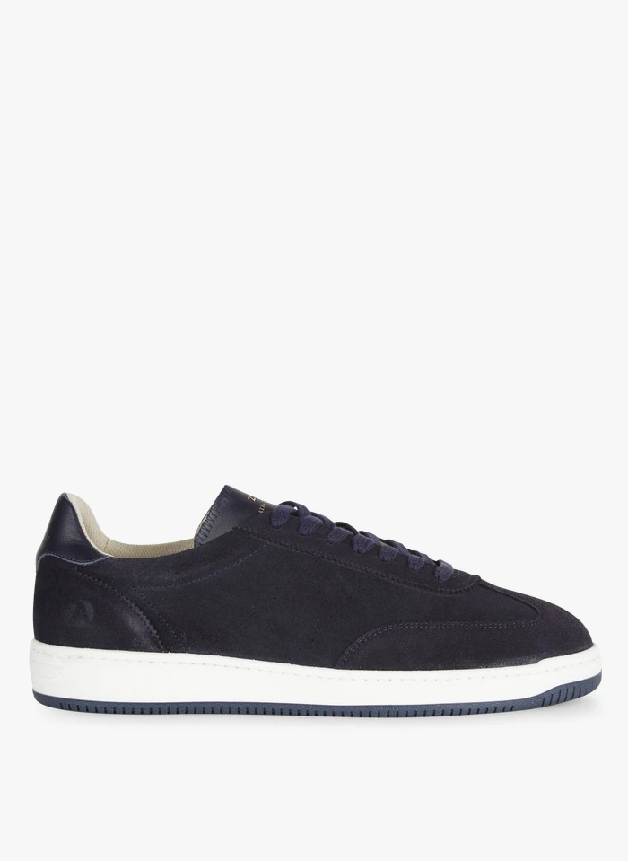 Lage, Leren Sneakers Met Vetersluiting | Blauw 3 Lage, Leren Sneakers Met Vetersluiting | Blauw