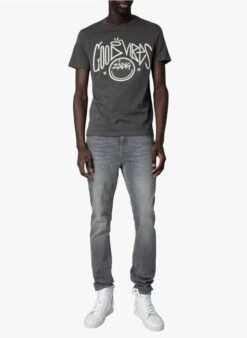 Zadig & Voltaire TOMMY - Katoenen T-shirt Met Ronde Hals | Grijs -Havaianas Shop 4042521