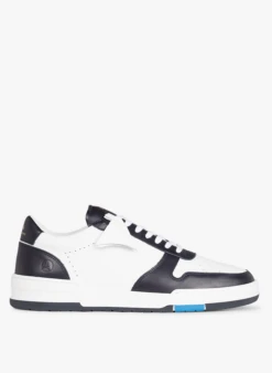 Tweekleurige, Lage Leren Sneakers | Blauw