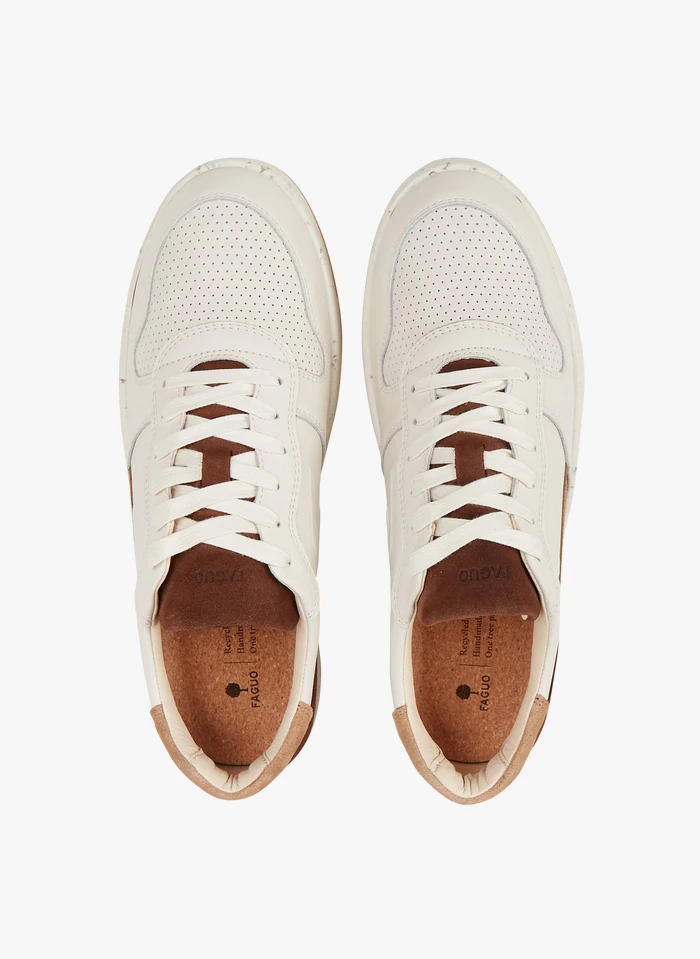 Faguo ALDER - Lage, Leren Sneakers | Beige 5 Faguo ALDER - Lage, Leren Sneakers | Beige - Afbeelding 3