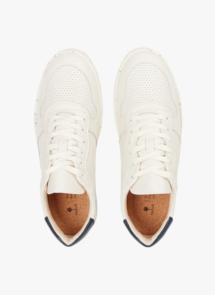 Faguo ALDER - Lage, Leren Sneakers | Blauw 5 Faguo ALDER - Lage, Leren Sneakers | Blauw - Afbeelding 3