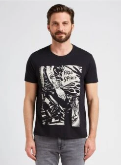 Ikks Regular-fit, Katoenen T-shirt Met Ronde Hals En Zeefdruk | Zwart 7 Ikks Regular-fit, Katoenen T-shirt Met Ronde Hals En Zeefdruk | Zwart -Havaianas Shop 4054049