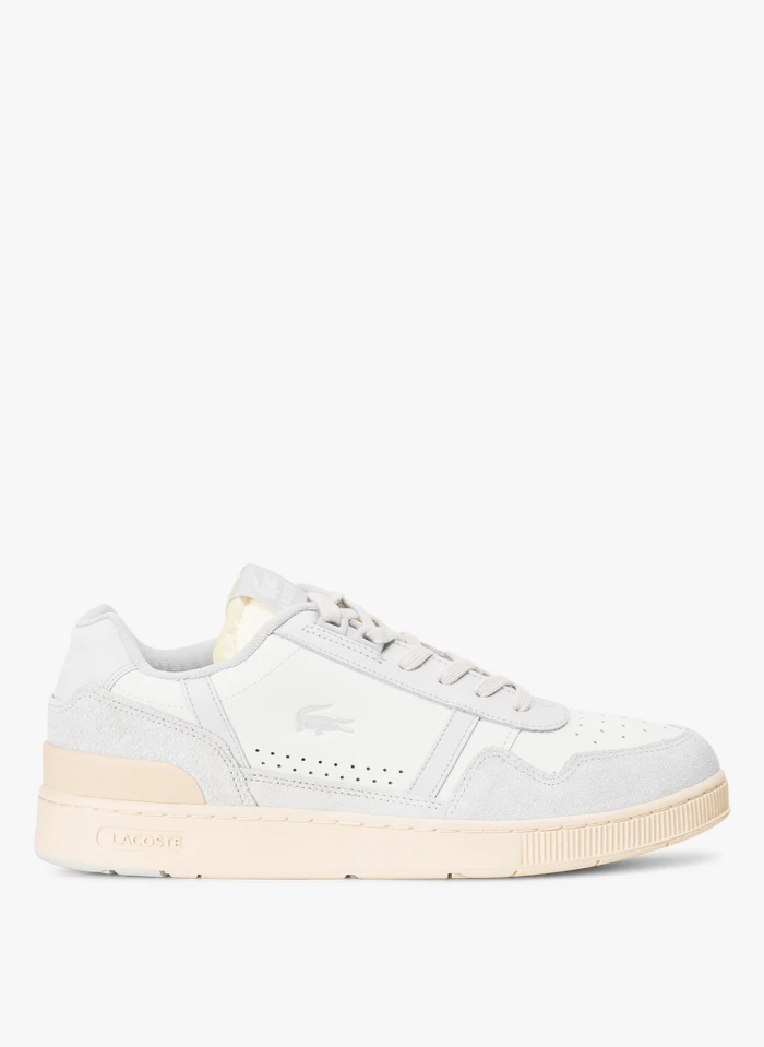 Lacoste Lage, Tweekleurige Schoenen Van Gemengd Leer | Wit 3 Lacoste Lage, Tweekleurige Schoenen Van Gemengd Leer | Wit