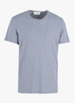 American Vintage BYSAPICK - Regular-fit, Katoenen T-shirt Met Ronde Hals | Blauw