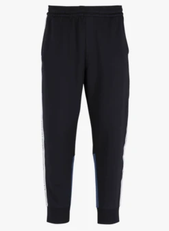 Armani Exchange Katoenen Joggingbroek Met Bies Met Logo | Blauw