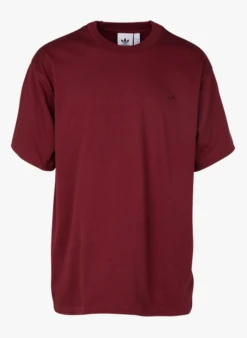 ADIDAS Loose-fit, Katoenen T-shirt Met Ronde Hals En Borduursel | Rood