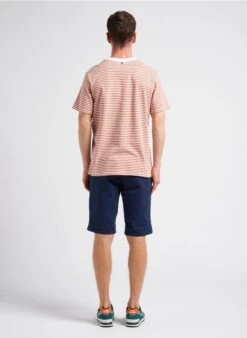 Faguo MIGNE - Regular-fit, Gestreept Katoenen T-shirt Met Ronde Hals | Rood -Havaianas Shop 4082052