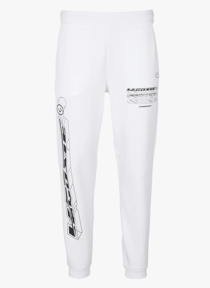 Lacoste Slim-fit Trainingsbroek Met Zeefdruk | Wit 3 Lacoste Slim-fit Trainingsbroek Met Zeefdruk | Wit