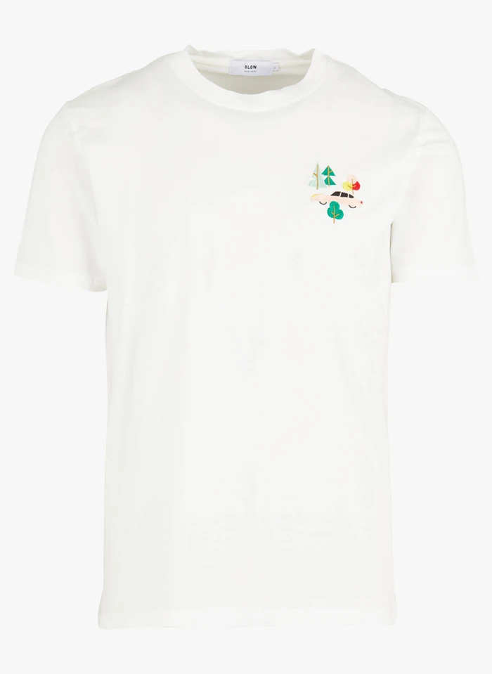 VIREE - Regular-fit T-shirt Van Biokatoen Met Ronde Hals En Borduursel | Beige 3 VIREE - Regular-fit T-shirt Van Biokatoen Met Ronde Hals En Borduursel | Beige