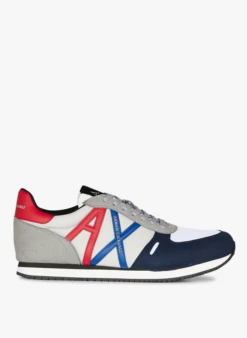 Armani Exchange Lage Sneakers Uit Twee Materialen Met Logo | Veelkleurig