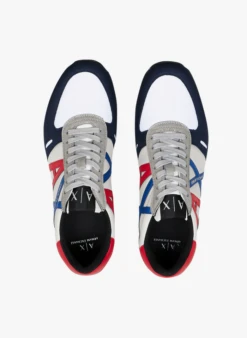 Armani Exchange Lage Sneakers Uit Twee Materialen Met Logo | Veelkleurig -Havaianas Shop 4103971