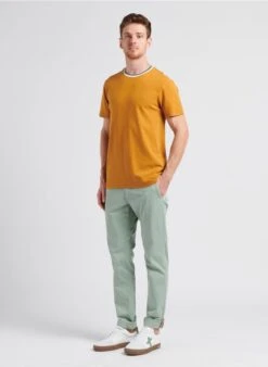 Farah MEADOWS - Regular-fit T-shirt Van Piquékatoen Met Ronde Hals | Bruin -Havaianas Shop 4104193