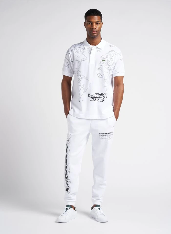 Lacoste Slim-fit Trainingsbroek Met Zeefdruk | Wit 4 Lacoste Slim-fit Trainingsbroek Met Zeefdruk | Wit - Afbeelding 2