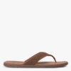 Ugg SEASIDE FLIP LEATHER - Platte, Leren Sandalen | Bruin -Havaianas Shop 4115634
