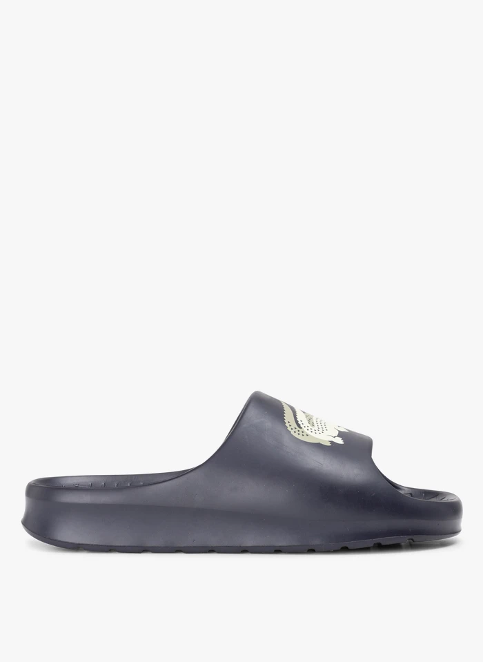 Lacoste Platte Sandalen Met Krokodilmotief | Zwart 3 Lacoste Platte Sandalen Met Krokodilmotief | Zwart