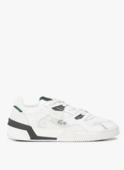 Lacoste Lage Sneakers Van Twee Materialen | Wit