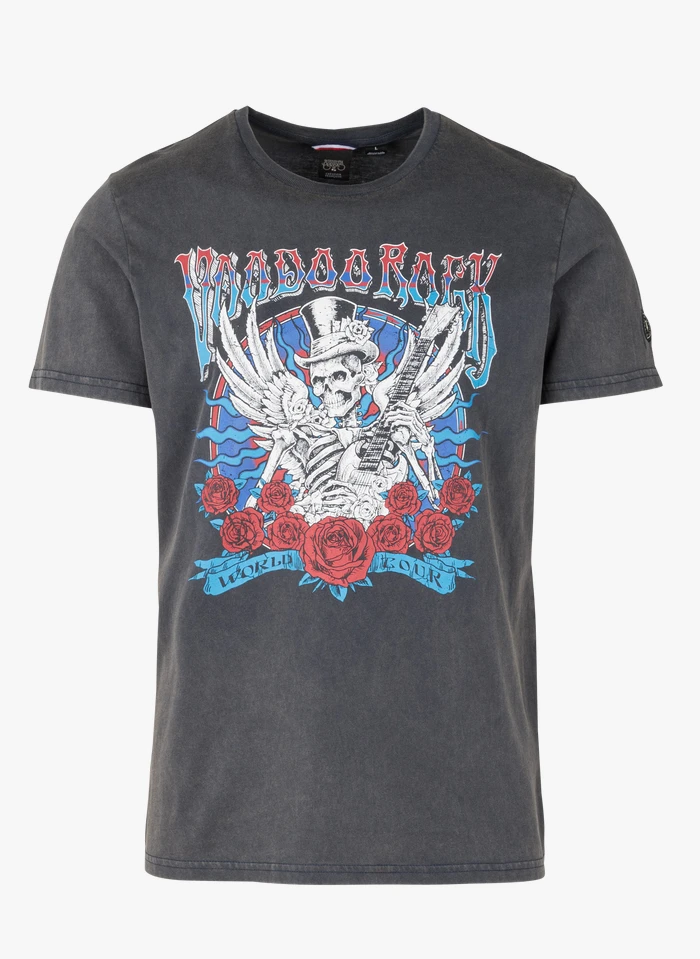 LE TEMPS DES CERISES TIJE - Katoenen T-shirt Met Zeefdruk | Blauw 3 LE TEMPS DES CERISES TIJE - Katoenen T-shirt Met Zeefdruk | Blauw