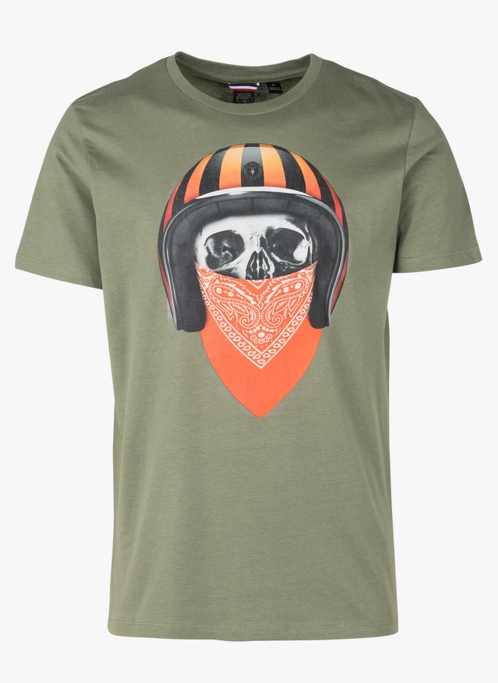 LE TEMPS DES CERISES VEIGAR - Katoenen T-shirt Met Zeefdruk | Kaki 3 LE TEMPS DES CERISES VEIGAR - Katoenen T-shirt Met Zeefdruk | Kaki