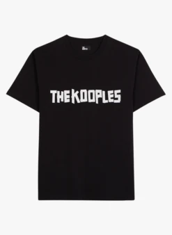 THE KOOPLES Katoenen T-shirt Met Zeefdruk | Zwart