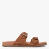 Ugg WAINSCOTT BUCKLE SLIDE - Platte, Leren Sandalen | Beige -Havaianas Shop 4123738